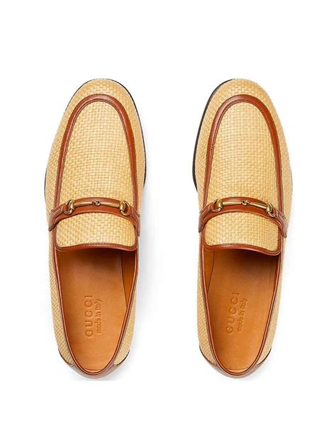 gucci straw loafers